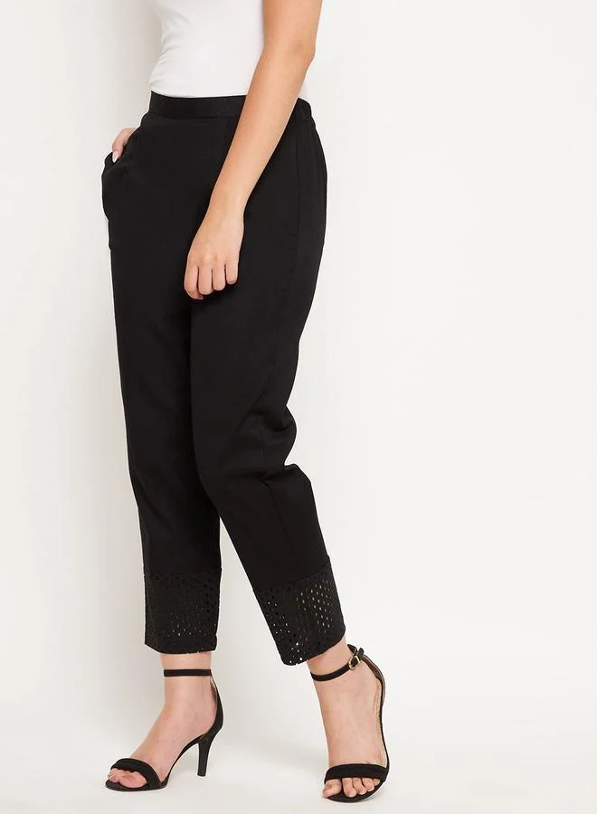 WineRed بنطال بقصة عادية